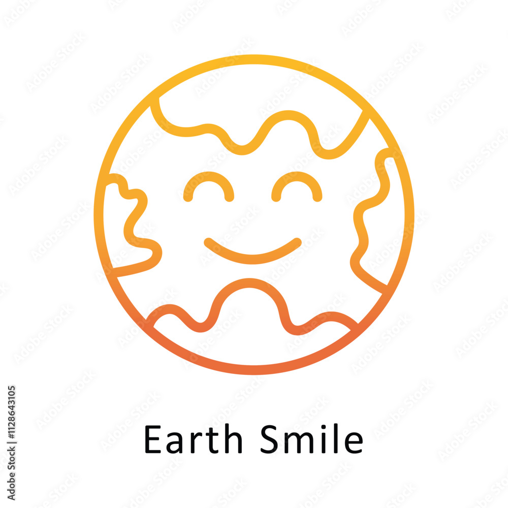 Farth Smile Vector Gradient Outline Icon. Eps 10 File Farth Smile Vector Gradient Outline Icon. Eps 10 File