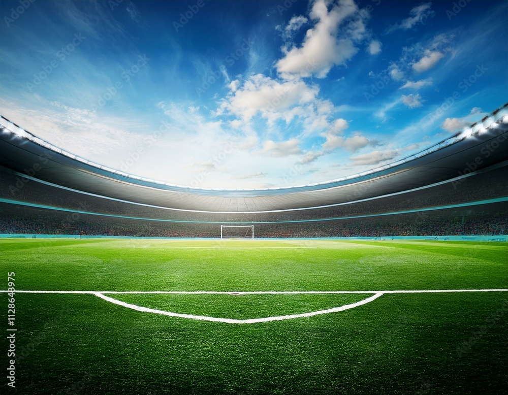 Fototapeta premium soccer field with the lights