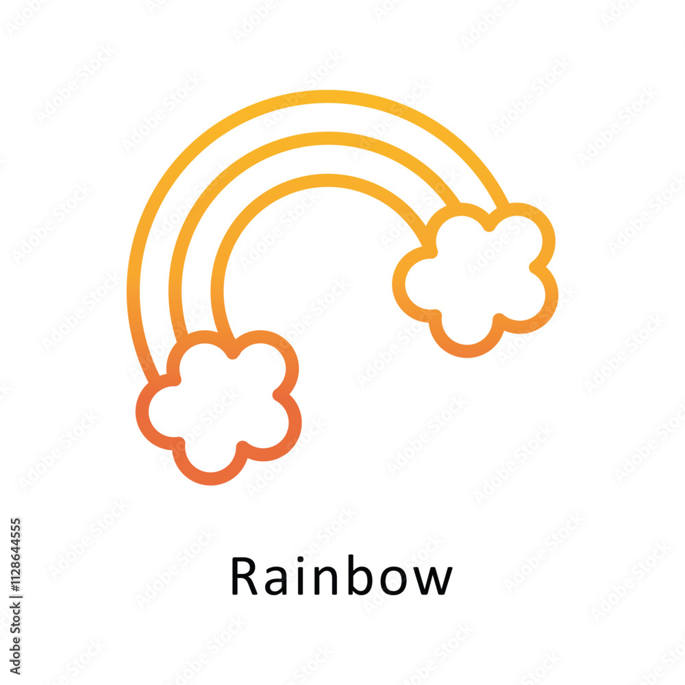 Rainbow Vector Gradient Outline Icon. Eps 10 File Rainbow Vector Gradient Outline Icon. Eps 10 File
