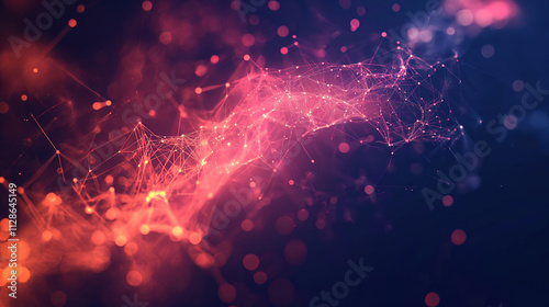 Futuristic technical network banner with sleek design