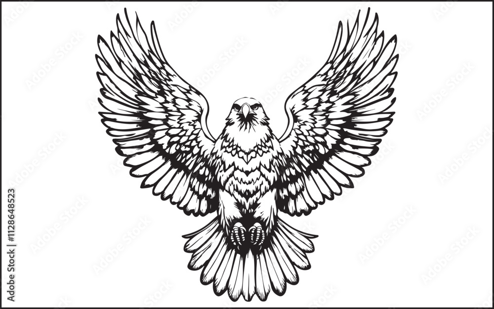 Obraz premium eagle with wings silhouette