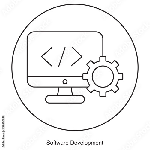 Software Development Icon, Mastering the Art of Agile Software Engineering, Building Innovative Solutions Through Software Development Vector