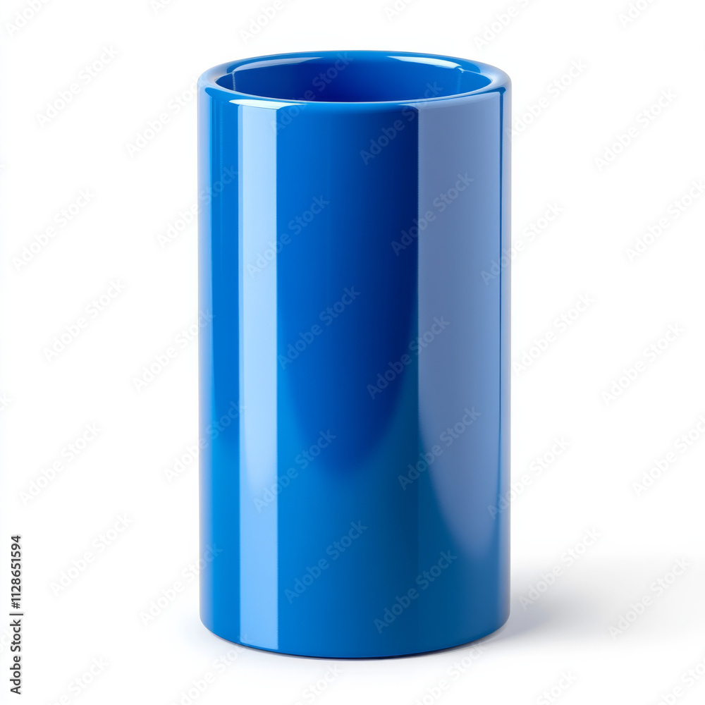 blue tin can isolated on white