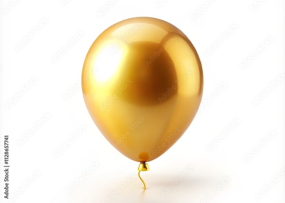 Night Photography: Golden Balloon, Isolated, White Background, Dark Background, Floating Balloon Night Photography: Golden Balloon, Isolated, White Background, Dark Background, Floating Balloon