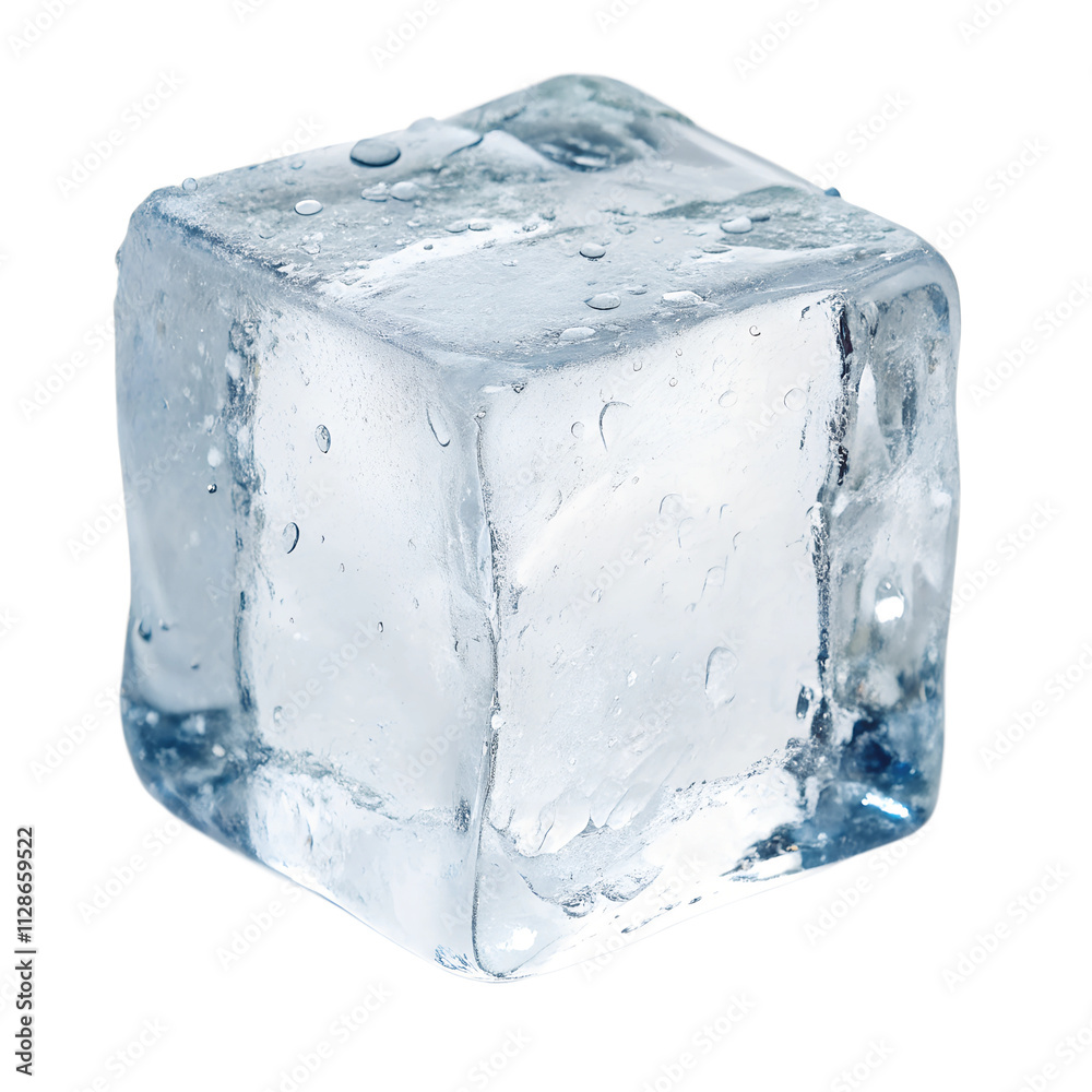 Melting ice cube isolated on the transparent background Melting ice cube isolated on the transparent background