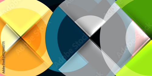 Target circle geometric abstract shapes. Vector Illustration For Wallpaper, Banner, Background, Card, Book Illustration, landing page