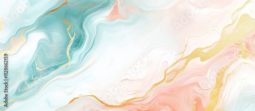 Wallpaper Mural Abstract teal, pink and gold marble texture background. Torontodigital.ca
