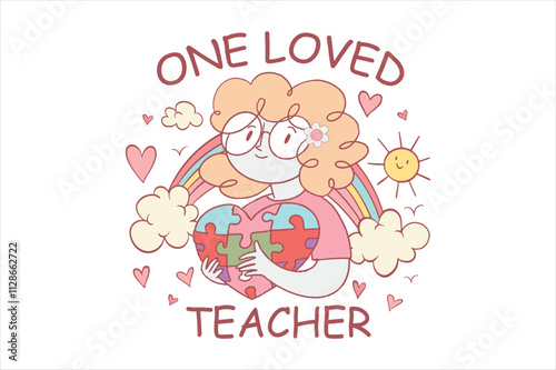 Valentine Teacher t shirt Design