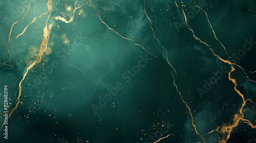 Rich emerald green marble background
