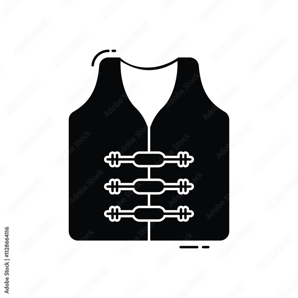 Lifesaver Jacket vector icon Lifesaver Jacket vector icon