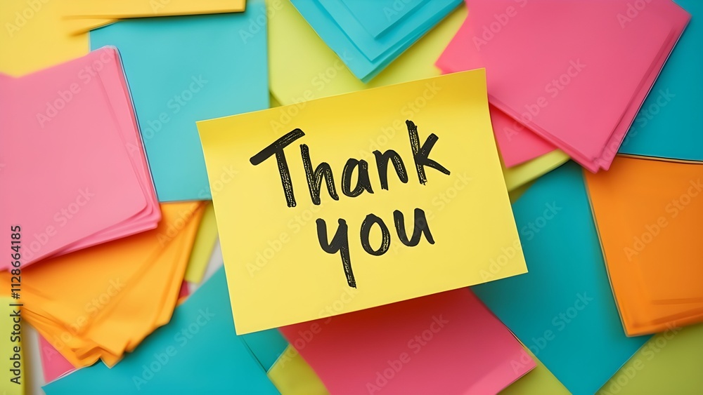 Colorful Sticky Notes Thank You Message Appreciation Postit Notes Colorful Sticky Notes Thank You Message Appreciation Postit Notes
