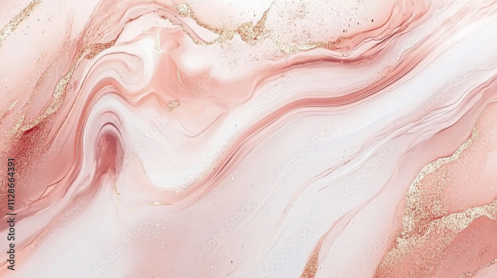 Obraz premium Soft pastel pink marble with rose gold shimmer