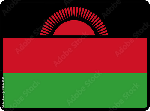Free Download Malawi Flag rectangle Icon - GFXLoad