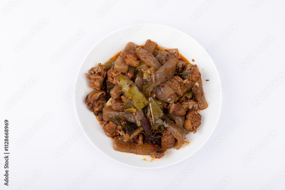 Braised duck with pickled cabbage and konjac Braised duck with pickled cabbage and konjac