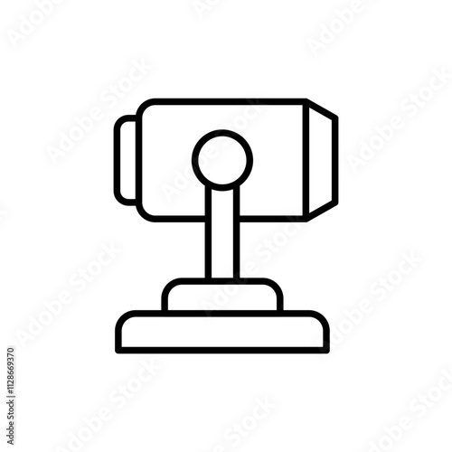 Concrete mixer outline icons, minimalist vector illustration ,simple transparent graphic element .Isolated on white background