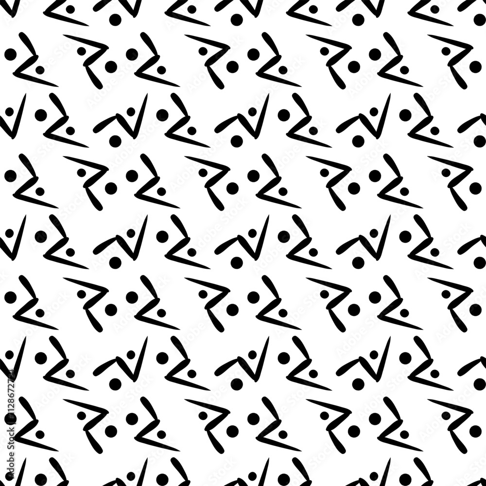 Abstract black and white repeating background Abstract black and white repeating background