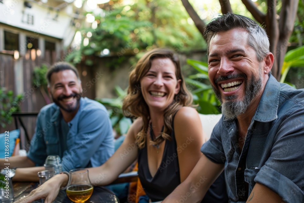 Group of friends having fun together at a bar - Cheerful people having fun at a bar
