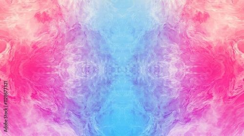 Abstract Pink and Blue Swirling Color Design