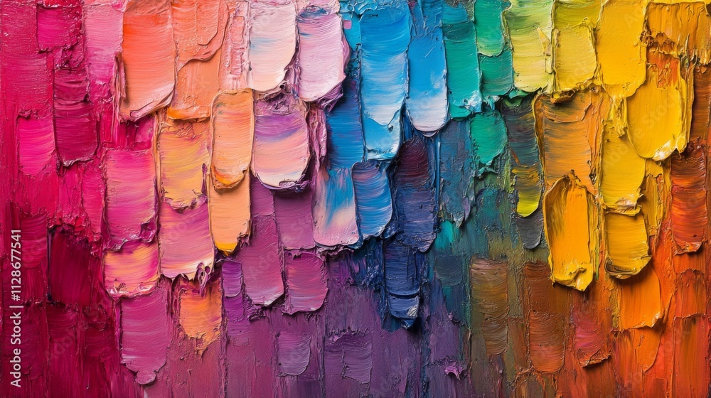 Vibrant Impasto Oil Painting Colorful Abstract Art Vibrant Impasto Oil Painting Colorful Abstract Art