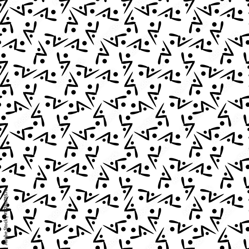 Abstract black and white repeating background