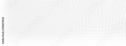 Abstract halftone wave dotted background. Halftone grunge pattern with square. Vector halftone modern pop art twisted texture for poster, cover, business card, postcard, art label layout, sticker.