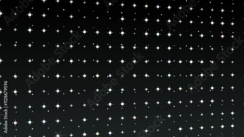 Abstract Aesthetic Glowing White Particle Balls With Futuristic Grids Glowing Lines Background Motion Design Template Animation Video 4K HD
