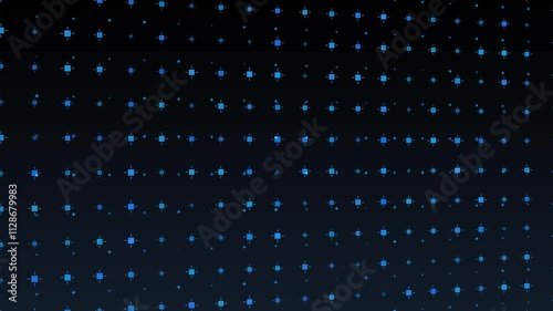 Abstract Aesthetic Glowing Blue Particle Balls With Futuristic Grids Glowing Lines Background Motion Design Template Animation Video 4K HD
