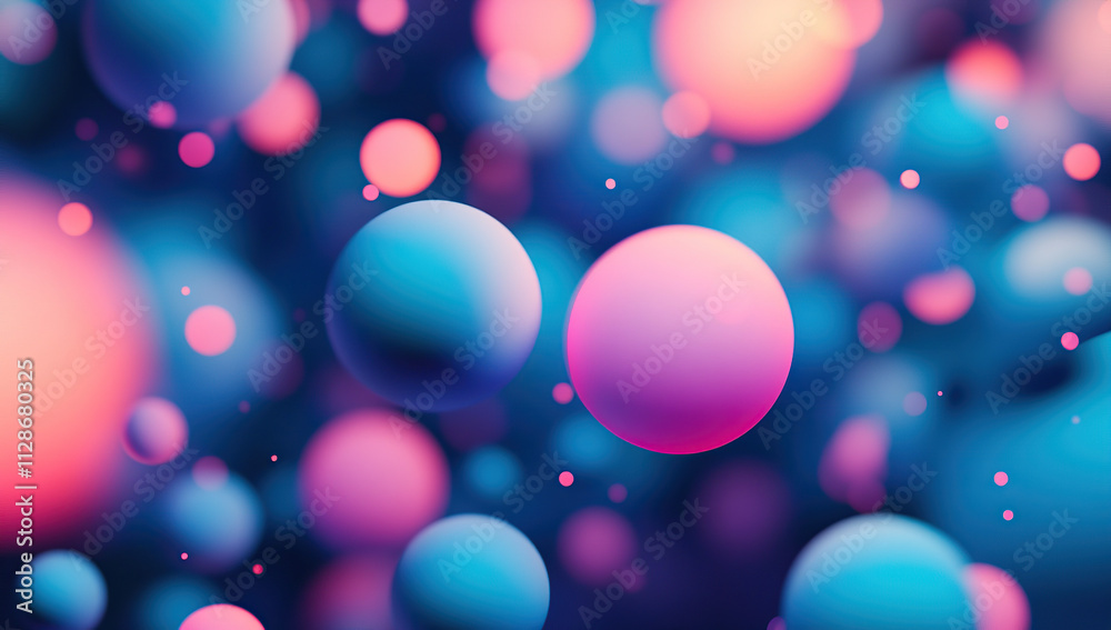 Vibrant Abstract Spheres with Neon Glow Vibrant Abstract Spheres with Neon Glow