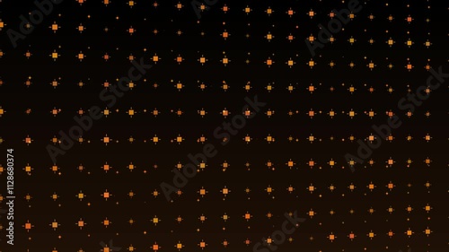 Abstract Aesthetic Glowing Orange Particle Balls With Futuristic Grids Glowing Lines Background Motion Design Template Animation Video 4K HD
