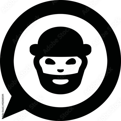 Simple vector icon thief