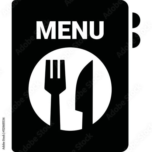 Simple vector icon cafe menu
