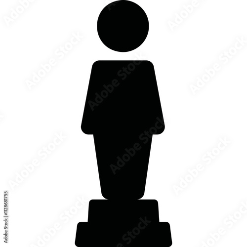 Simple vector icon figurine prize
