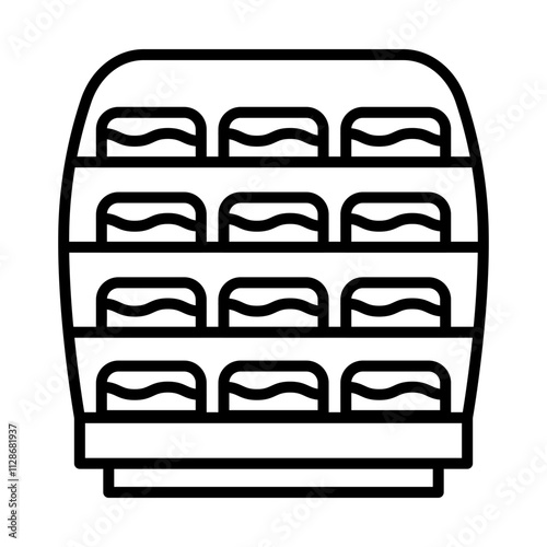 Pastry Display line icon