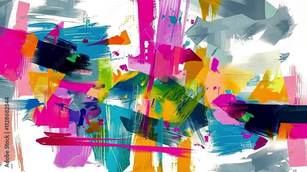 abstract colorful brushstrokes graffiti background