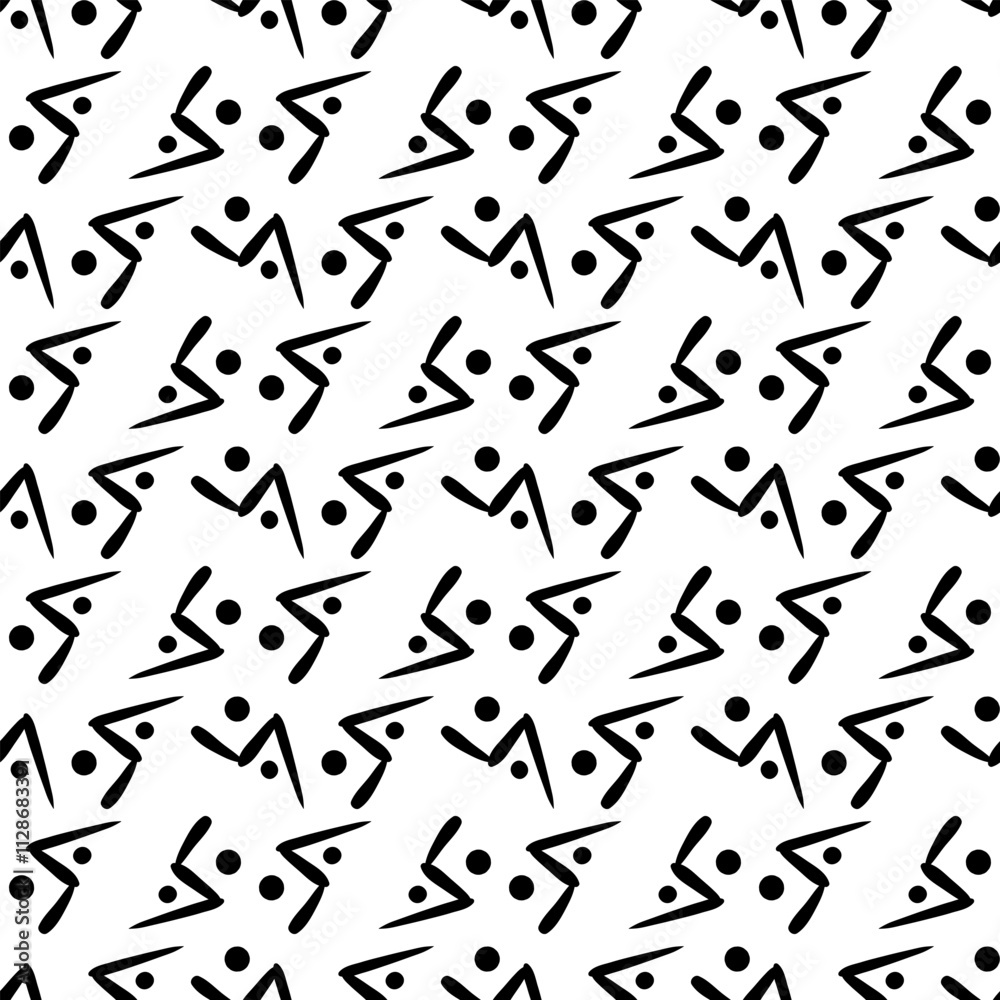 Abstract black and white repeating background Abstract black and white repeating background
