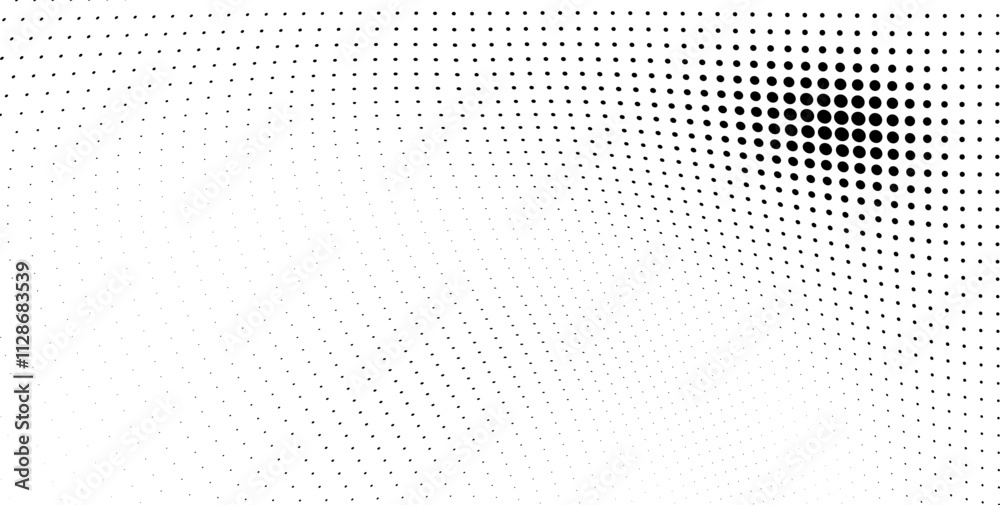 Waves of halftone texture in black and white Waves of halftone texture in black and white