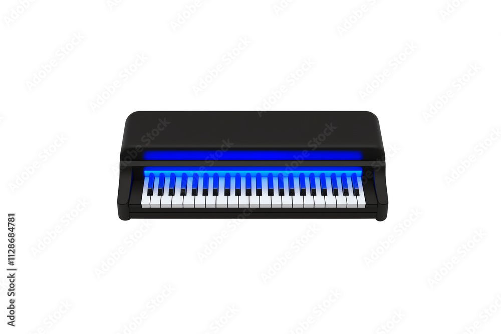 A sleek digital piano featuring illuminated keys and a modern design, perfect for musicians and enthusiasts. A sleek digital piano featuring illuminated keys and a modern design, perfect for musicians and enthusiasts.