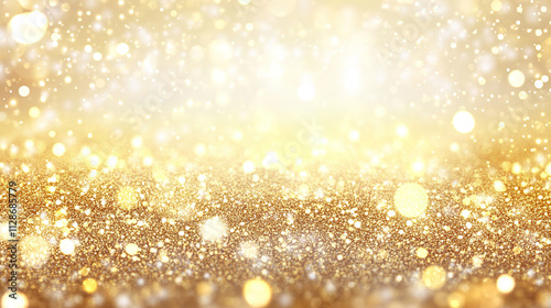 Golden Glitter and Sparkling Festive Background