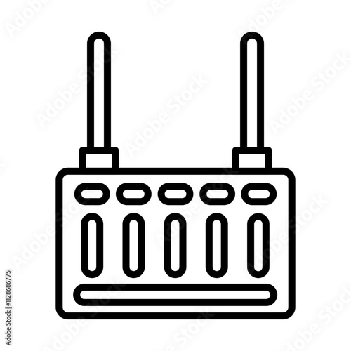 Modem line icon