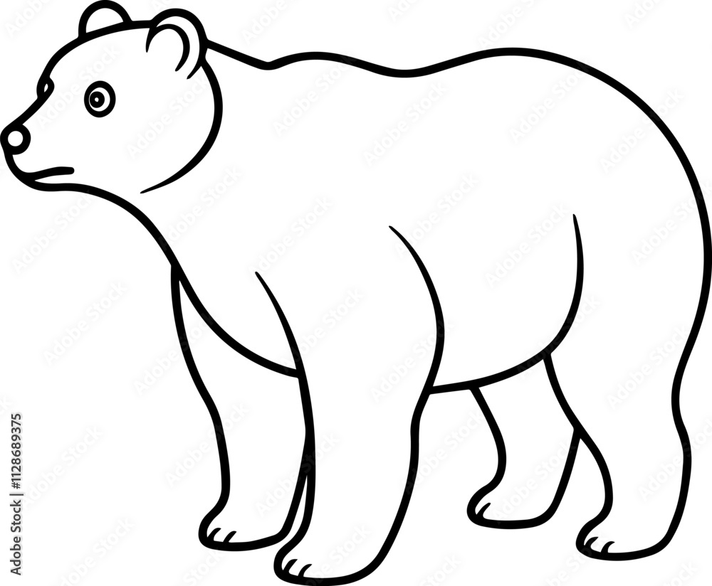 bear outline vector illustration bear outline vector illustration