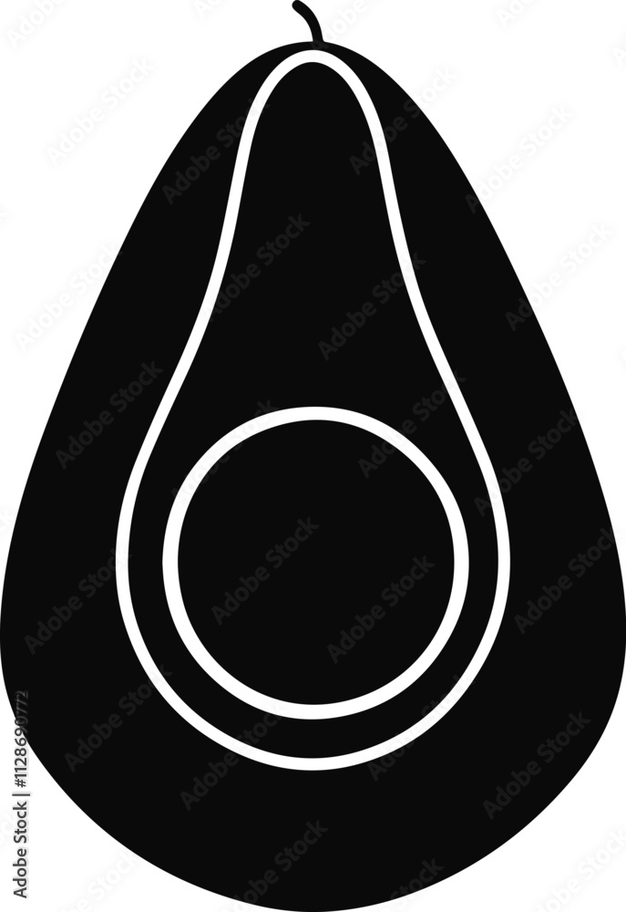 avocado silhouette vector illustration avocado silhouette vector illustration
