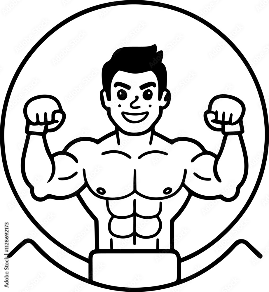 fitness trainer line art vector illustration fitness trainer line art vector illustration
