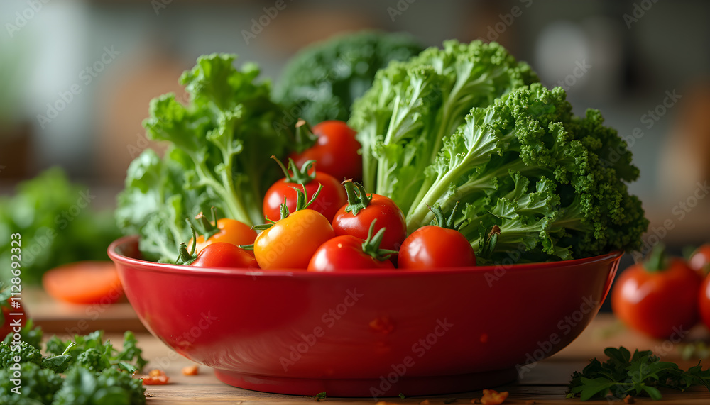 Fresh vegetables arranged in a vibrant bowl showcasing a harvest from a productive garden Fresh vegetables arranged in a vibrant bowl showcasing a harvest from a productive garden