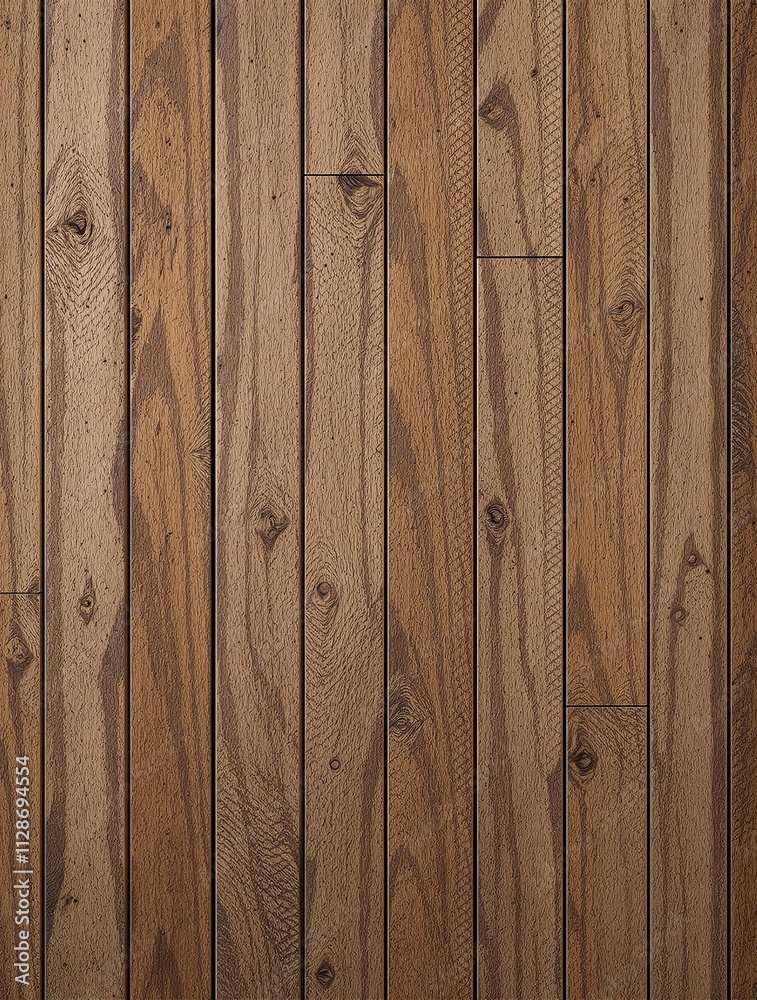 Fototapeta premium Aged wooden plank wall with rustic brown patina, planks, weathered