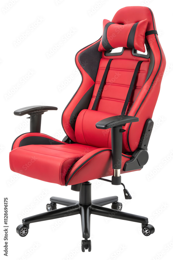Fototapeta premium red gaming chair isolated on white