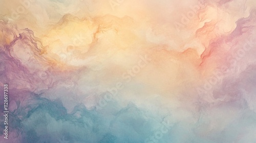 Abstract Pastel Cloud Swirl Art Background