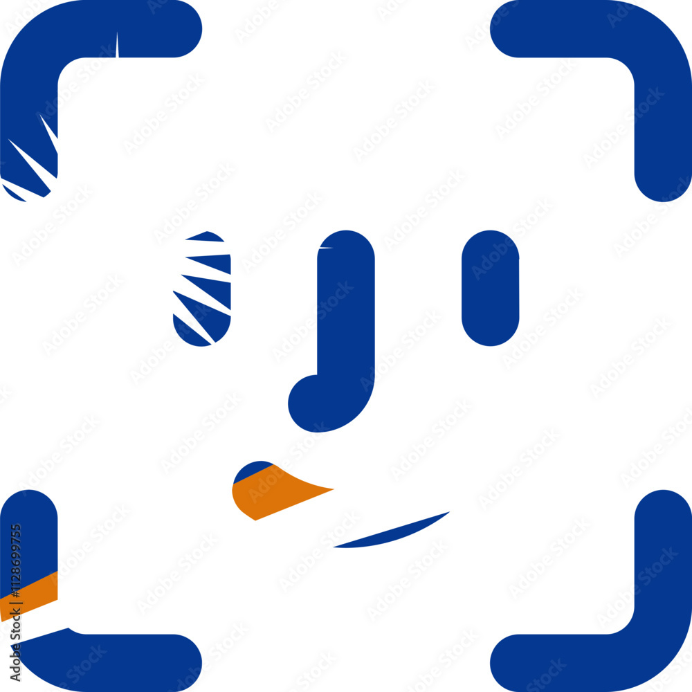 Marshall Islands flag on Face ID outline icon Marshall Islands flag on Face ID outline icon