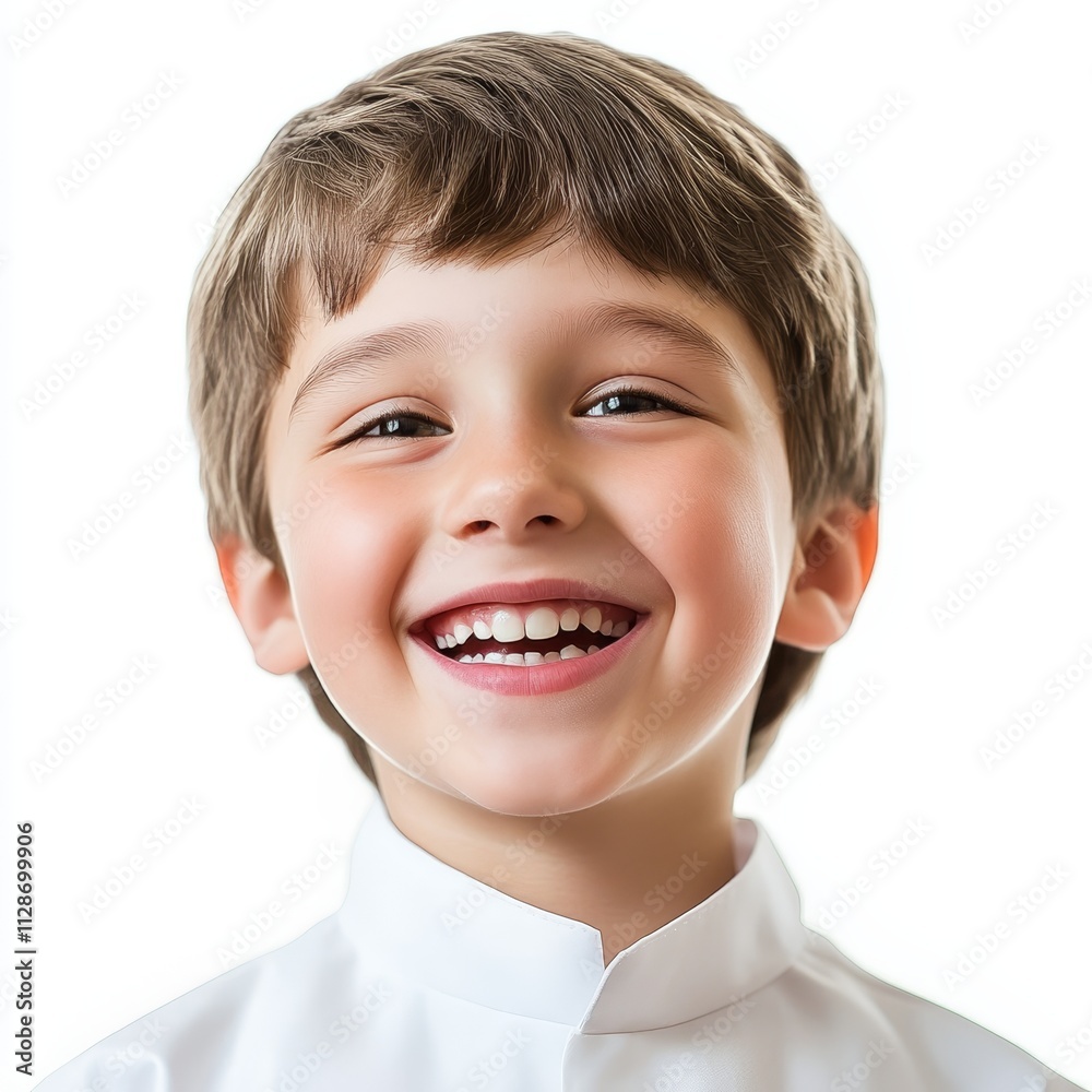 Happy children isolated on white background, emphasizing childhood joy, innocence, family, and education concepts Happy children isolated on white background, emphasizing childhood joy, innocence, family, and education concepts
