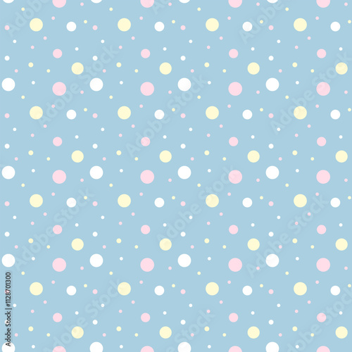 Polka dot seamless pattern. Pastel Colors Seamless Dots Pattern. Vector illustration. EPS 10