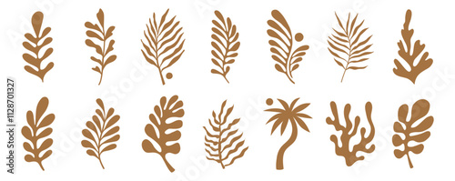 Vector simple minimal illustrations, simple wavy and groovy. hand drawn naive style, flowers and plants, floral botanic design templates, frames and modern wall art prints